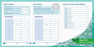 Multiplication: Square and Cube Numbers (Ages 9 - 10)