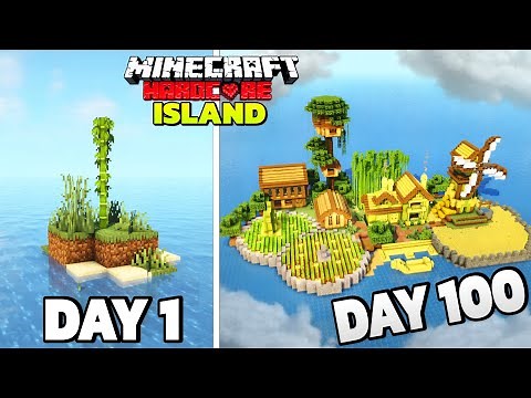 I Survived 100 Days on A Single Bamboo Island in Minecraft Hardcore | cENTURY DAYS