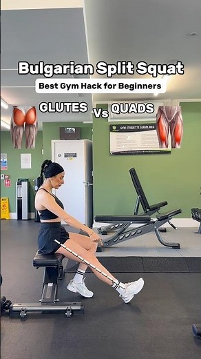 Bulgarian Split Squat:🍑Glutes vs Quads🦵Best Gym Hack for Beginners ✅