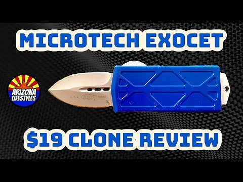 Microtech Exocet DHgate Clone Review and unboxing in 4K