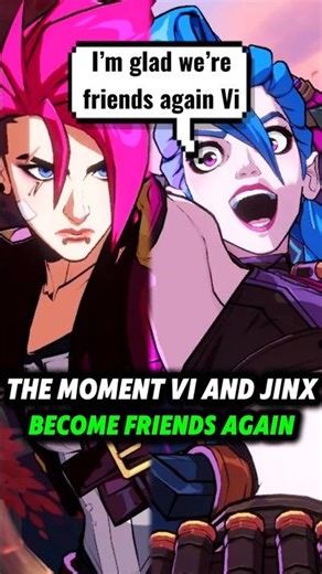 The moment Vi and Jinx become friends again