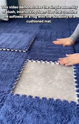 ​The Ultimate DIY Room Transformation: Plush Interlocking Foam Carpet Tiles
