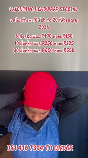 Valentine Headwrap Special - Limited Time Offer!