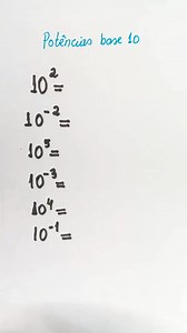 Potências de base 10. #matematica #potencia | Professor Francivaldo - Matemática