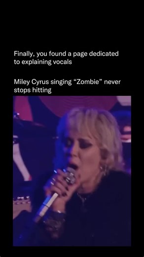 Explaining Vocals on Instagram: "When Miley Cyrus performed Zombie live at Whisky a Go Go, it wasn’t just a cover — it was a statement. Stripping the song down to its raw emotional core, Miley brought grit, control, and a fearless rock edge that instantly commanded the room. Every note landed with intention, blending restraint and power in a way that felt both respectful to the original and unmistakably her own. Originally made iconic by The Cranberries, “Zombie” is a song that demands emotional