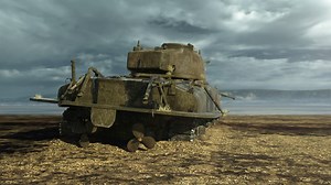 Peeling back the ocean off of Normandy, France, reveals wrecks and an unexpected sight—American Sherman tanks. | National Geographic TV