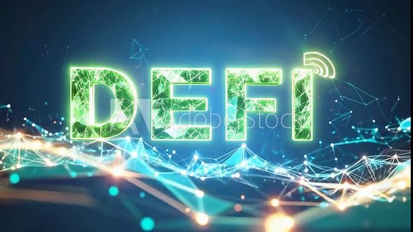 Dynamic DeFi Animation: Futuristic Digital Cryptocurrency and Decentralized Finance Concept