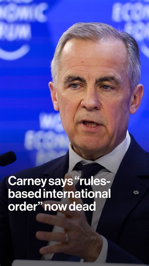 Canada PM Mark Carney spoke at the World Economic Forum, calling on "middle powers" to stop mourning the old-world order. He asked them to create new alliances to oppose pressure tactics and intimidation bloom.bg/3LOEAXs | Bloomberg Television