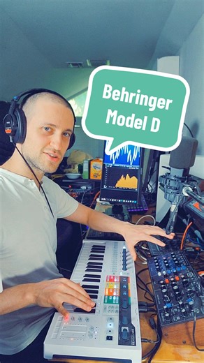Replying to @oddsheep It's a Behringer Model D. My most used synth. I love it. And since I might as well, I'm gonna be an influencer about it and tell you I have affiliate links for it in my bio. 😜👍 #synthtok let's #talksynths #synthtalk #synth #synthesizer #modelD #behringer #keysteppro #arturia