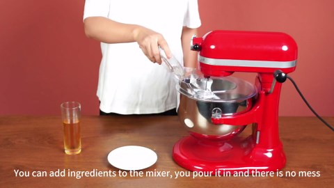 Pouring Shield for KitchenAid 5.5-7 Qt Bowl-Lift Stand Mixer, Splash Guard | Removable Pour Chute, Fully Covers Bowl Rim, Easy Ingredient Addition, Helps Keep Ingredients In The Bowl