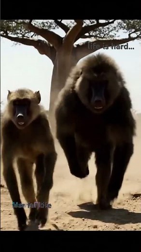 how baboons show their teeth when they don't feel threatened...