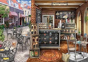 Ravensburger Quaint Café 1000-Piece Jigsaw Puzzle – Perfectly Interlocking Unique Pieces | Vibrant Matte Finish | Ideal for Adults and Kids Aged 12 and Up | FSC Certified