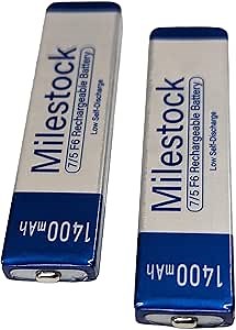 2-Pcs Gumstick Battery for Panasonic Sony JVC Sharp Aiwa Portable Minidisc CD Player