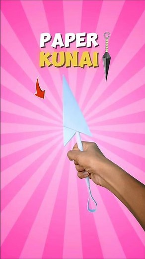 Naruto's paper kunai shuriken (easy throwing trick) #shorts #diyninjastar #papercraft