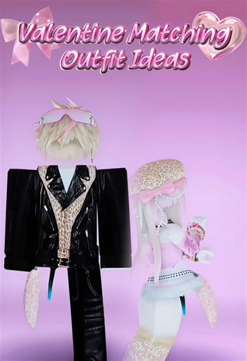 Matching Valentine Outfit Ideas For Couples 🎀💗 #robloxoutfits #robloxfyp #robloxmatchingoutfits #robloxoutfitideas #fyp