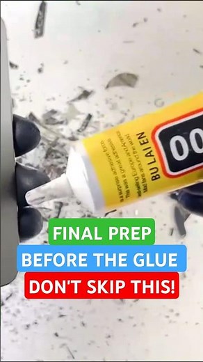 Final Prepping & Gluing for iPhone Back Glass Replacement! #shorts