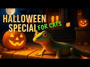 1 Hour Cat TV 🎃 Halloween Lizards for Cats Extravaganza