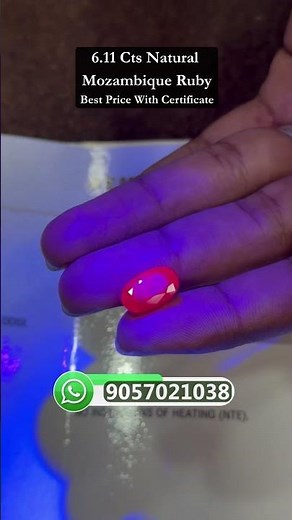 The rarest 6.11 carat ruby you will ever see #gemstones #ruby #luxury