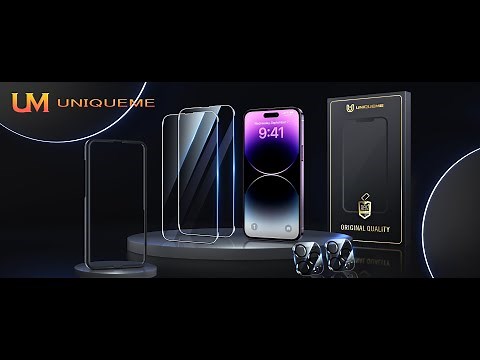 UniqueMe Screen Protector + Camera Lens Protector for iPhone installation video (With Frame)