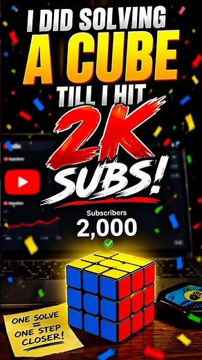 Day 13 of solving a cube till I hit 2k Subs! #rubikscube #cubing #series