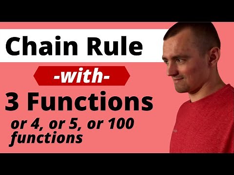 CHAIN RULE FOR THREE FUNCTIONS How to chain rule with three terms, how to chain rule for four terms