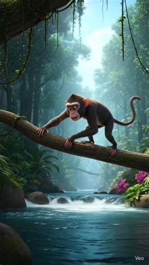 The Smart Monkey Story 🐒 | 30 Second Jungle Adventure | Moral Story for Kids | #shorts #viral