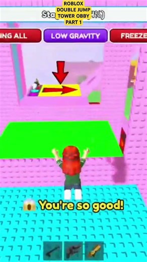 ROBLOX DOUBLE JUMP TOWER OBBY P1 #shorts #roblox #robloxshorts #doublejump #robloxobby #tower