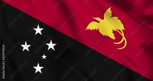 Papua New Guinea flag. Papua New Guinea flag background. 4k 60fps