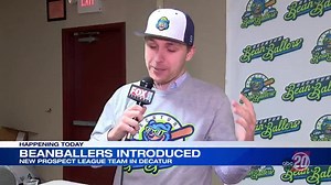 The Decatur Bean Ballers: the newest Prospect League baseball team! It ties in the city's history of Soy Beans and the Chicago Bears, which was the Decatur Staleys before moving I won't pick favorites -- I love the Springfield Lucky Horseshoes and the Danville Dans -- but I'm liking the merchandise! Watch FOX 55/27 Illinois and WICS ABC Newschannel 20 tonight to hear more about the new team along with #Illini basketball coverage | Carson Gourdie