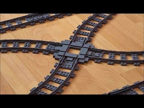 LEGO Train - Tuto Croisement de voies Rails -- Crossing of Rails tracks Tutorial MOC