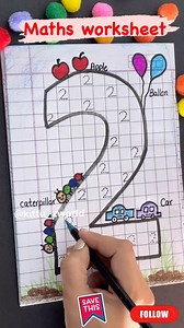 7.5K views · 80 reactions | maths worksheet | numbers | 123 | maths creative worksheet ideas | #maths #mathsworksheet #nursary #lkg #diy #drawing #creativity #montessori #earlylearning #toddlers #toddlerslearning #preschools #prescholar | Renu Bala | Facebook