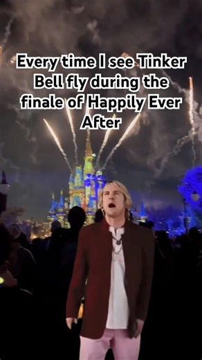 Every time I see Tinker Bell fly during the finale of Happily Ever After #disneyworld #magickingdom