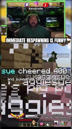Instant respawning is... weird lol #clips #shorts #reels #minecraft #minecraftmemes
