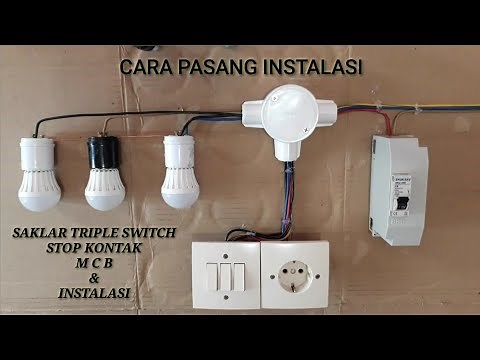 How to plug the Triple switch, socket, mcb and installation