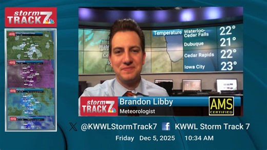 A look at the snowfall potential for tomorrow night. https://kwwl.com/weather/ | KWWL