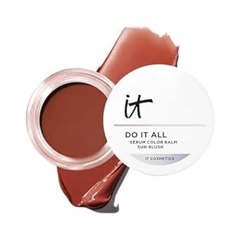 IT Cosmetics Do It All Serum Color Balm Sun Cream Blush & Bronzer, Blendable & Buildable, Lift, Reshape, All-Over Color, 24HR Hydration, Hyaluronic Acid, Peptides & Vitamin E - 0.63 oz