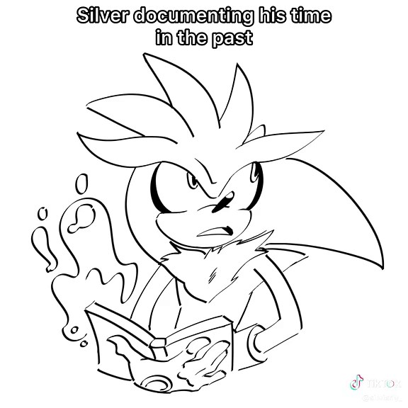 #sonilver #silvonic #sonicthehedgehog #silverthehedgehog #timetraveler | silver the hedgehog