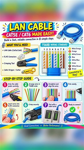 How To Make LAN Cable 💫