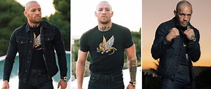 Conor McGregor models new denim fashion line with smart jackets and tops