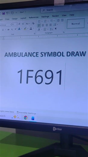 MS Word Magic Trick! 🚑 | How to draw Ambulance Symbol 💻