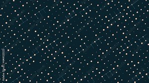 A mesmerizing pattern of white raindrops on a dark blue background creates a continuous design. The small raindrops are arranged in a grid-like formation, resulting in a captivating visual