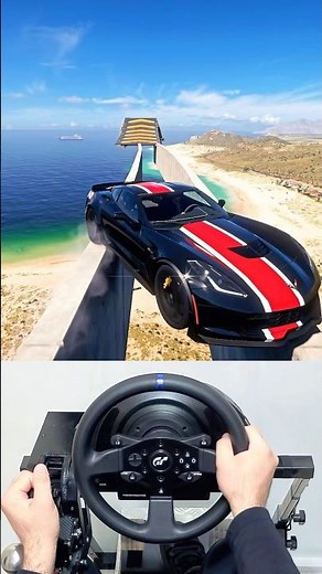 Chevrolet Corvette Z06 IMPOSSIBLE Barrel Rolls & Parking stunts! Forza Horizon 5! #shorts