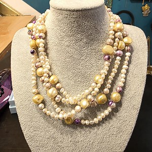 Natural Colored Pearls. 170 Cm - Etsy Canada