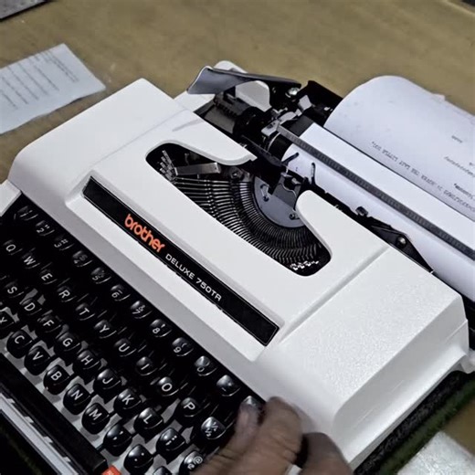 Siddharth Bajaj | Brother 750TR – Alpine White in motion. Fast. Controlled. Clean impressions. Tab set. Repeat spacer active. Carriage gliding as designed.... | Instagram