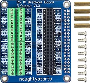 for RPi IO GPIO Super Breakout Board 3 Types Output 0.1" Terminal Blocks Expansion Board for Raspberry Pi 5/4B/3B+/3B/2B/Zero/Zero W
