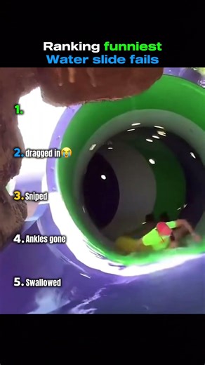 Funniest water slide fails