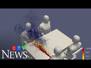 Simulation shows droplets in human breath