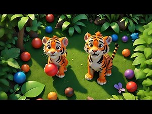 Five Tiny Tigers Learn to Sort | Sorting Song for Kids | Nursery Rhymes and Learning Videos