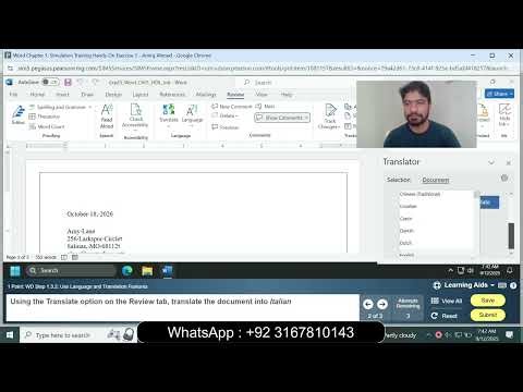Word Chapter 1 Simulation Training Hands-On Exercise 3 | Word Chapter 1 Simulation Training Hands-On