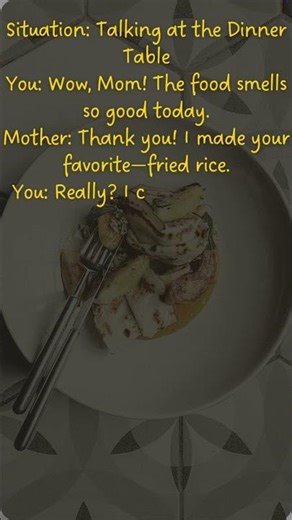 10 line dinner table conversation #english #learnenglish #speakenglish